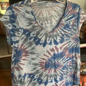 NWT Eddie Bauer Ladies Spiral Tye dye shirt - size small